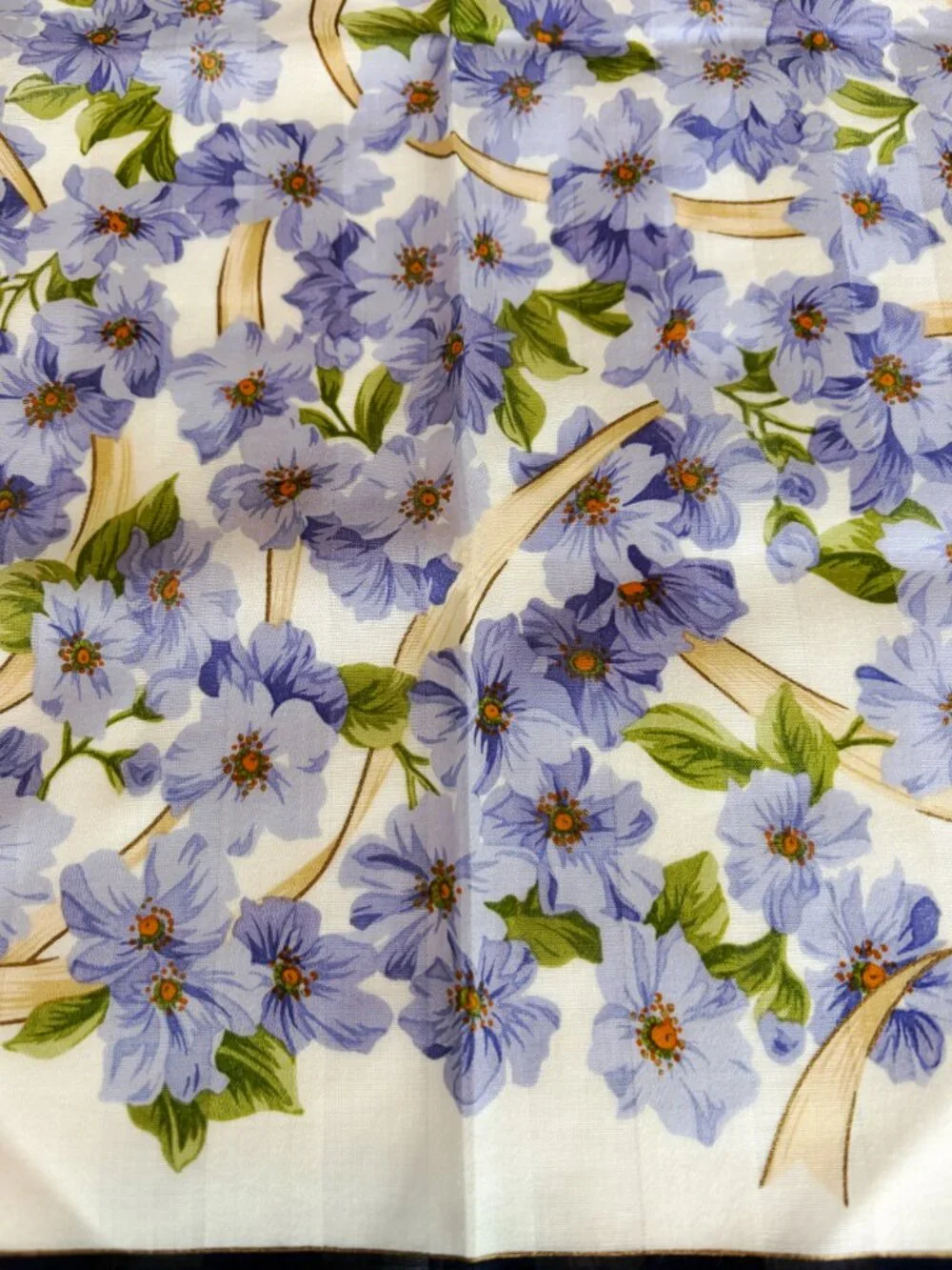 NWT Yves Saint Laurent Floral Cotton Scarf